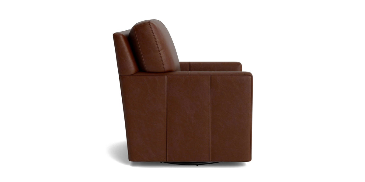 Trent Thin Track Arm Accent Chair, Stationary or Swivel Glider