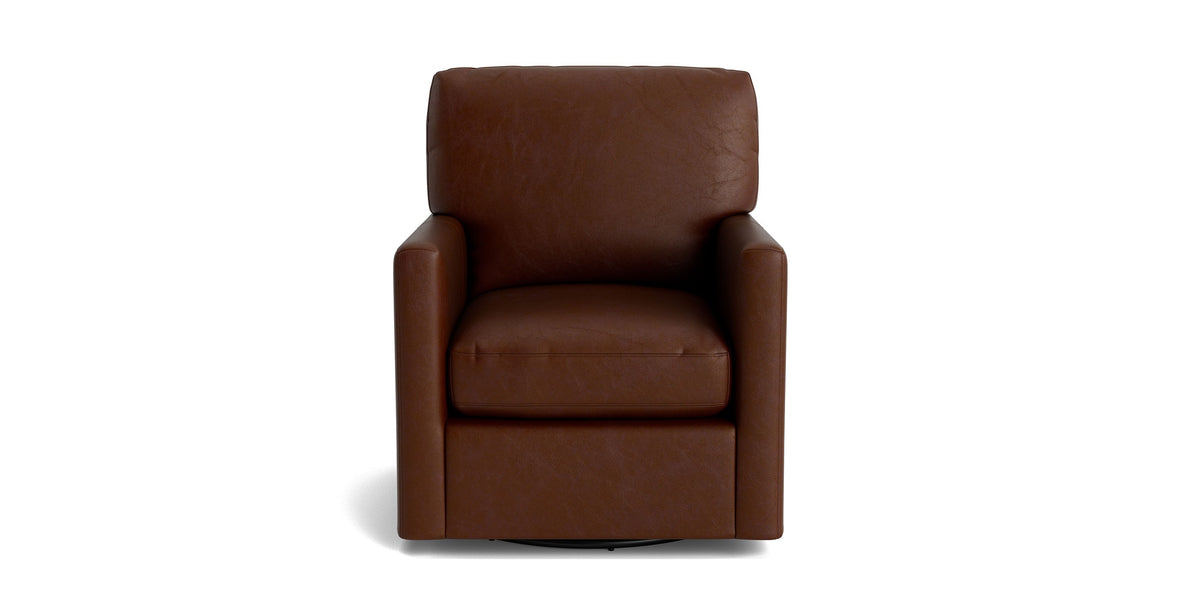 Trent Thin Track Arm Accent Chair, Stationary or Swivel Glider