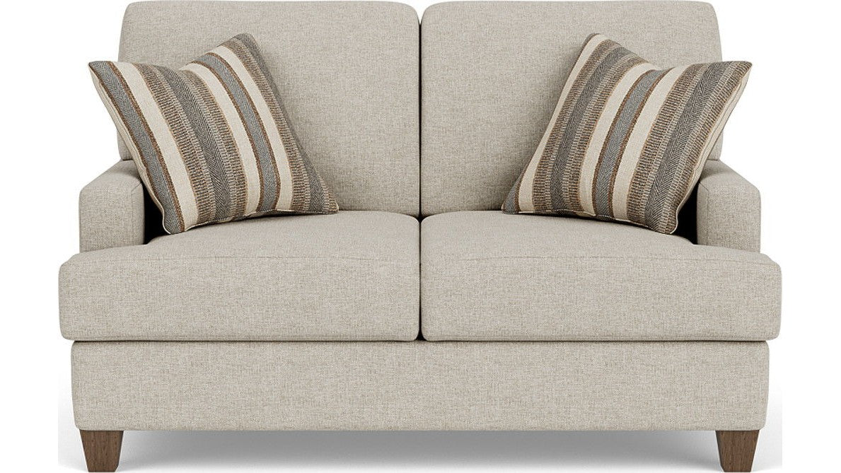 Moxy - Fabric Loveseat, T-Shaped Seat Cushion