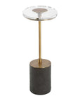Kaufman - Crystal Accent Table - Black / Brass