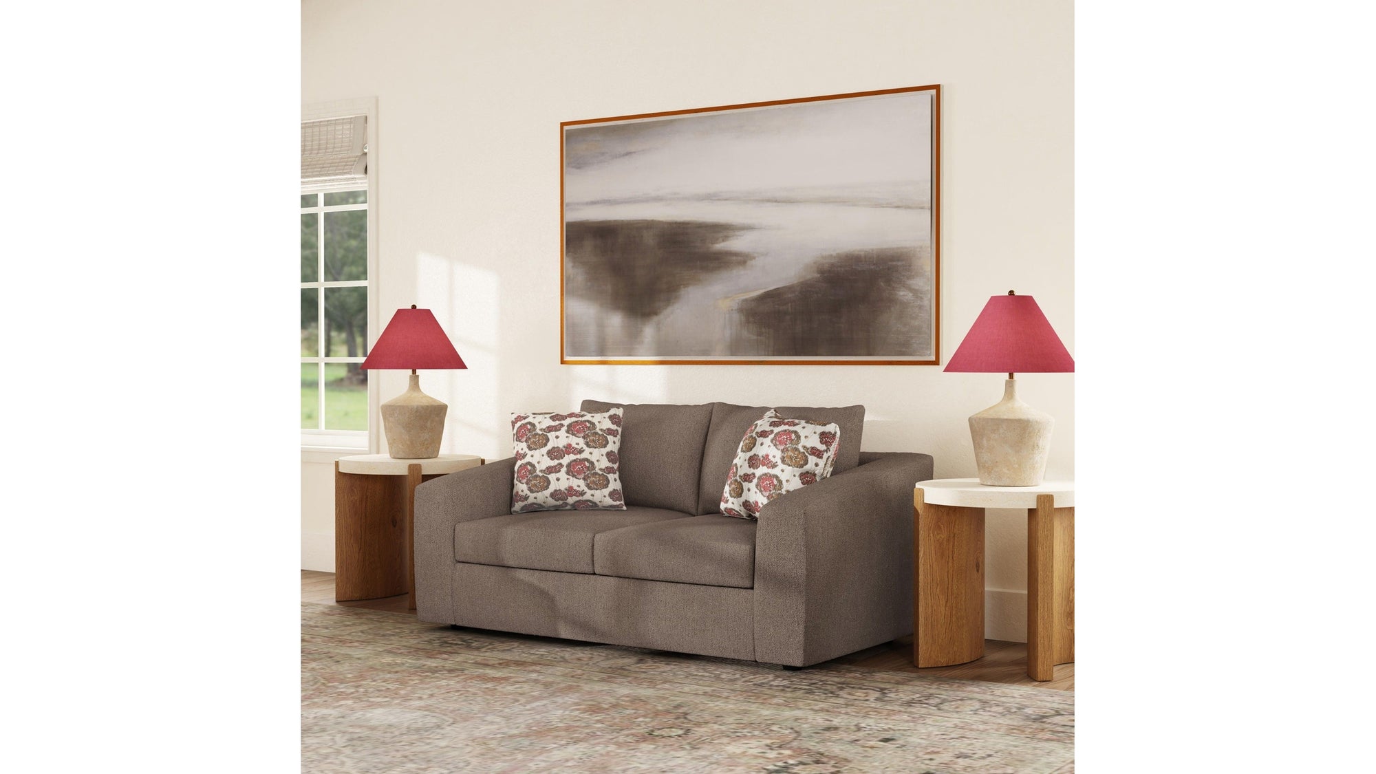 Chevy - Fabric Loveseat - Brown