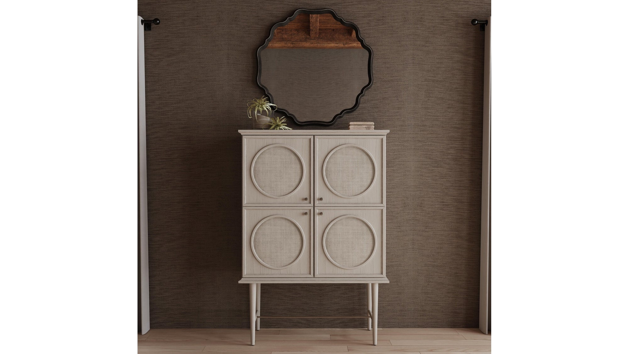 Davenport - Wall Mirror - Light Brown