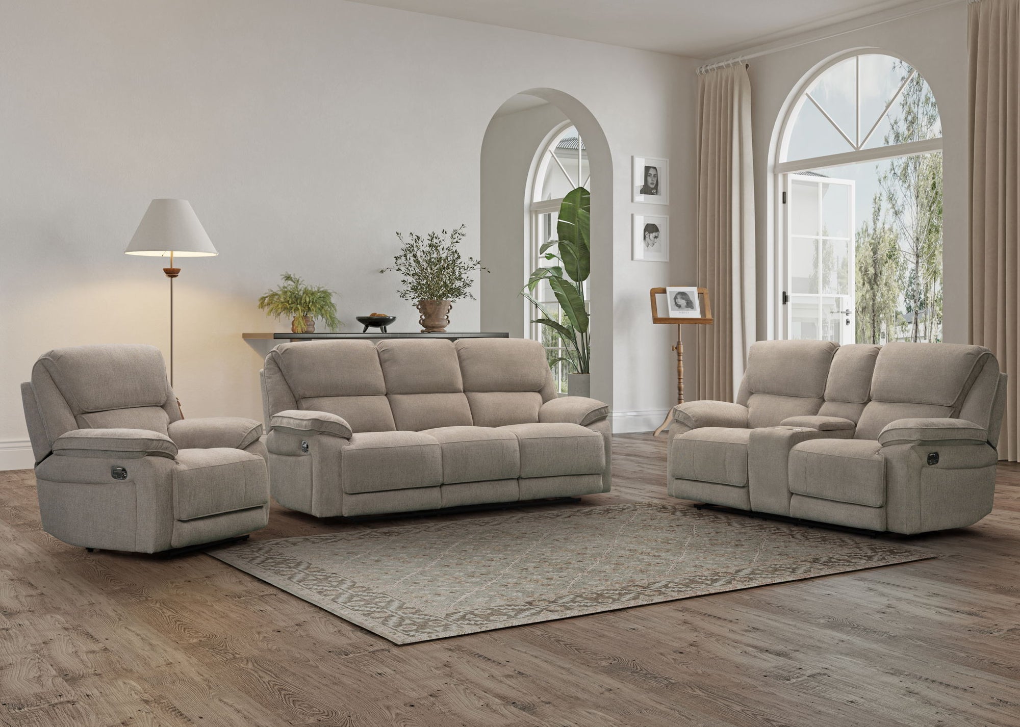 Hooper - Console Loveseat, Manual Recline