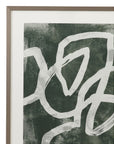 Chalk Line Framed Print Set of 2 - Green / White