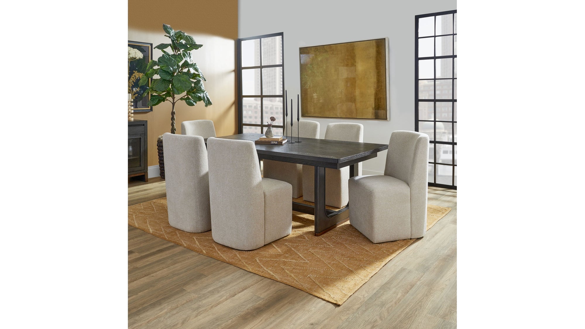 Waterfall - Upholstered Dining Chair Set of 2 - Beige