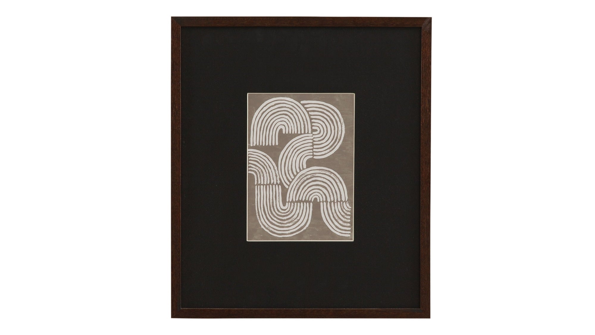 Neutral Strokes II Framed Print - Black