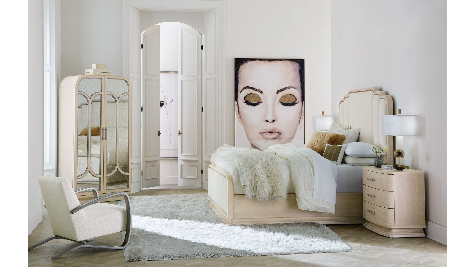 Nouveau Chic - Three Drawer Nightstand - Light Brown