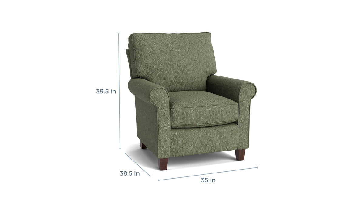 Oswell Roll Arm Accent Chair