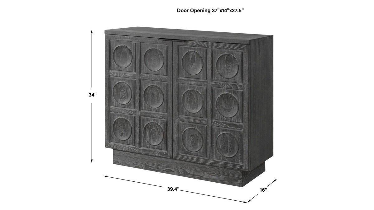 Shelby - 2 Door Ebony Stained Cabinet