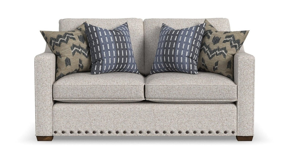 Milo - Fabric Loveseat With Nailhead Trim