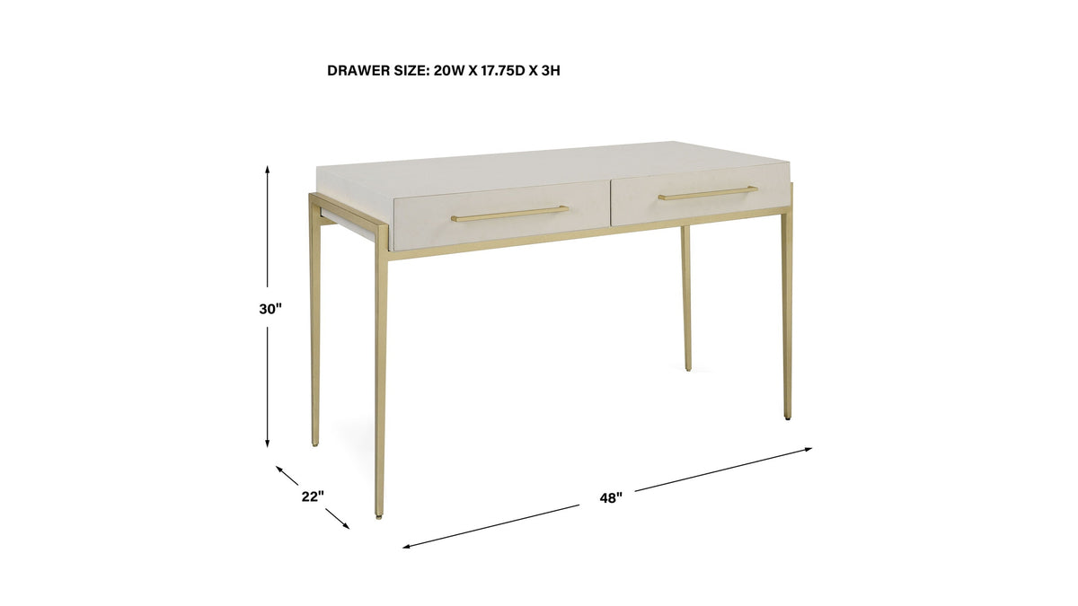 Jewel - Modern White Desk