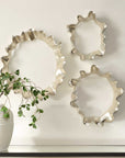 Ripple Effect - Wall Art (Set of 3) - Silver