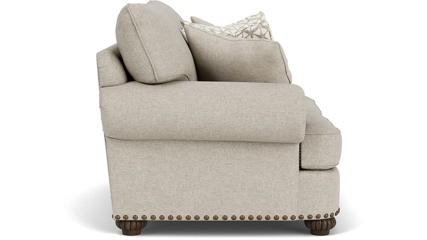 Patterson - Fabric Loveseat, Nailhead Trim