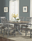 Plymouth - Upholstered Arm Dining Chair Set of 2 - Gray