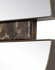 Hanover - Divided Round Mirror - Bronze / Brown