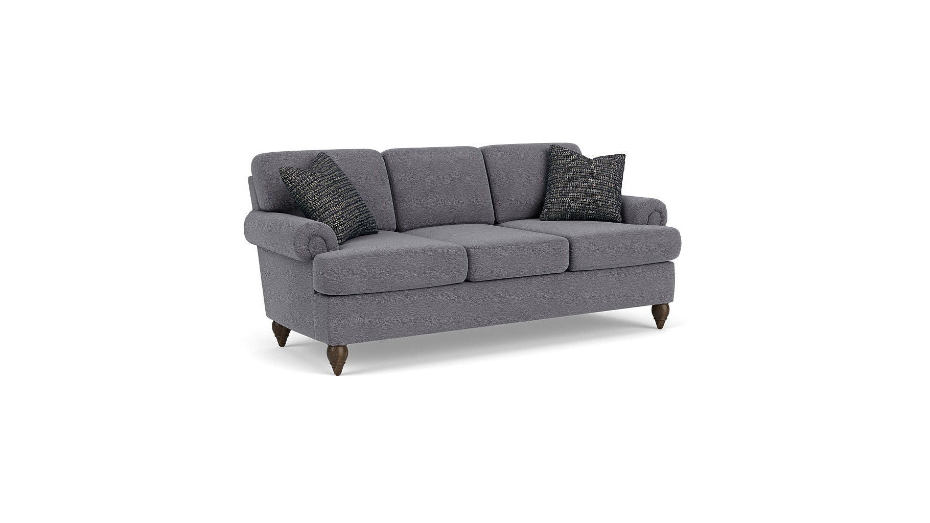 Moxy - Fabric Sofa, T-Shaped Seat Cushion, Rolled Arms