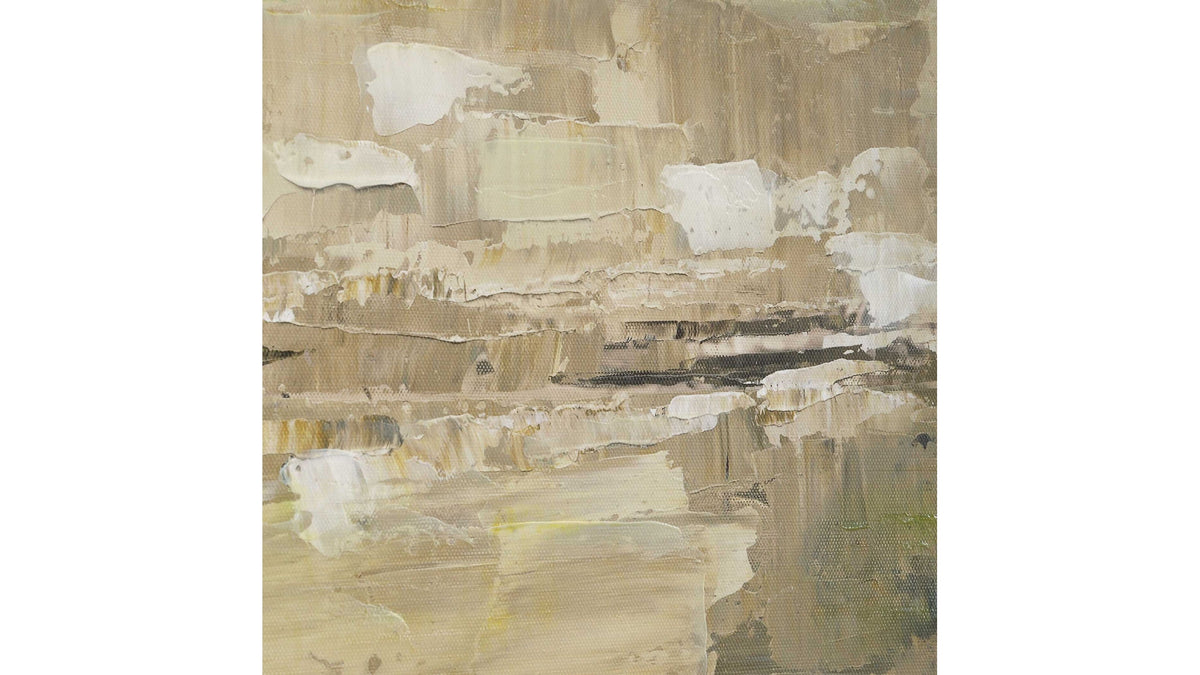 Fragment - Hand Painted Landscape Art - Black / Brown / Gray / Green / White