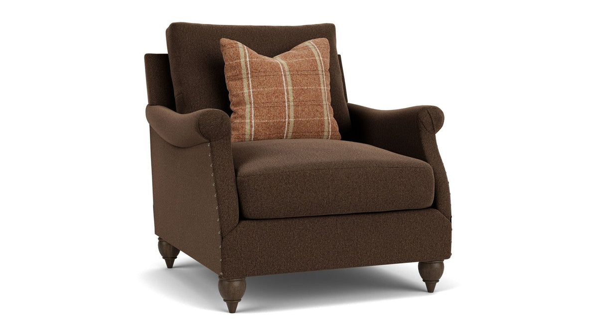 Veda - Fabric Chair With Nailhead Trim