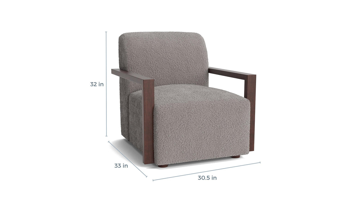 Creswell Accent Chair with Wood Arm