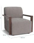 Creswell Accent Chair with Wood Arm