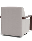 Creswell Accent Chair with Wood Arm, Stationary or Swivel