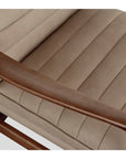 Ellis Leather Accent Chair with Wood Frame