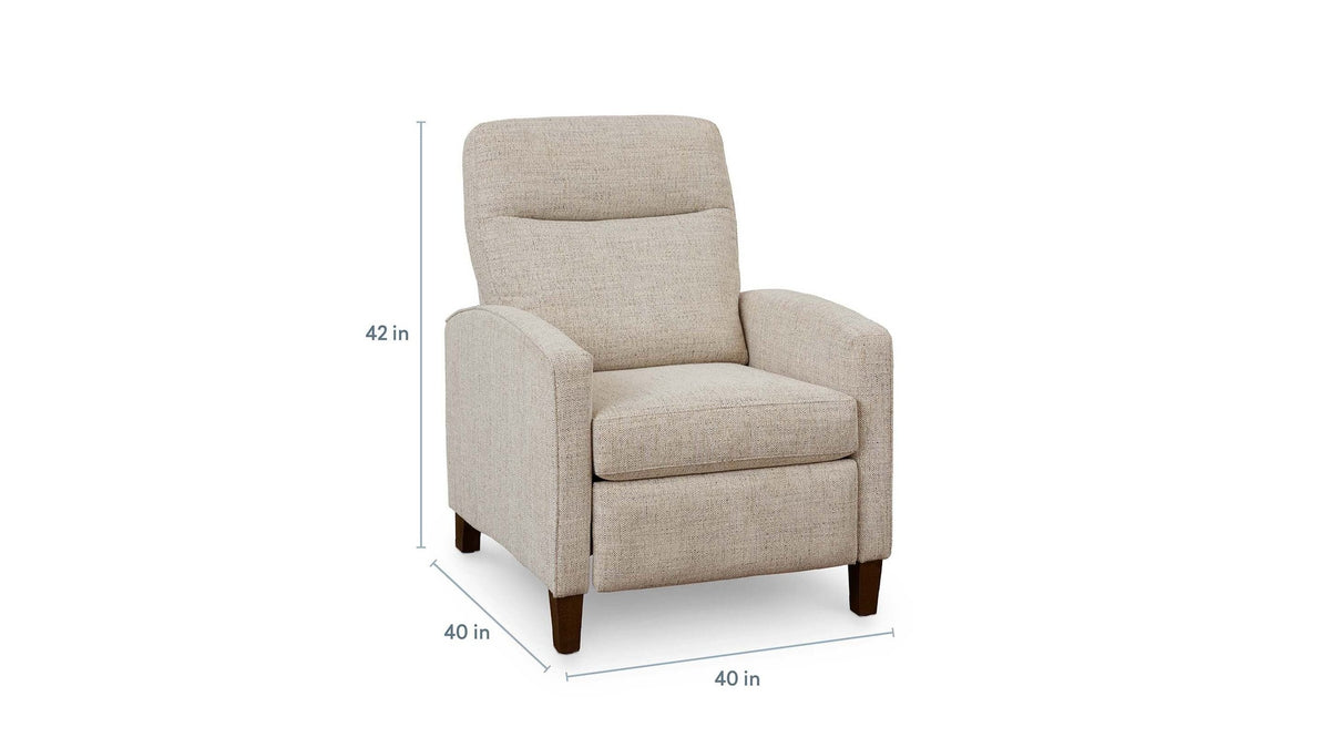 Emmett Track Arm Lay Flat Manual Recliner