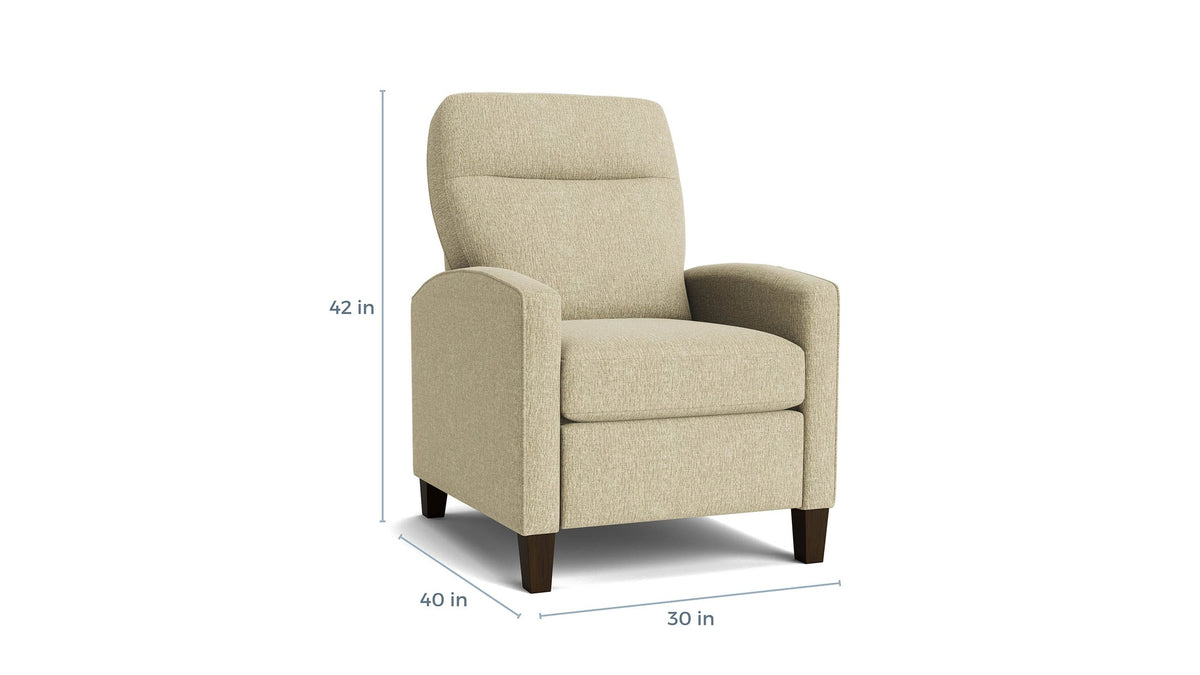 Emmett Track Arm Lay Flat Manual Recliner