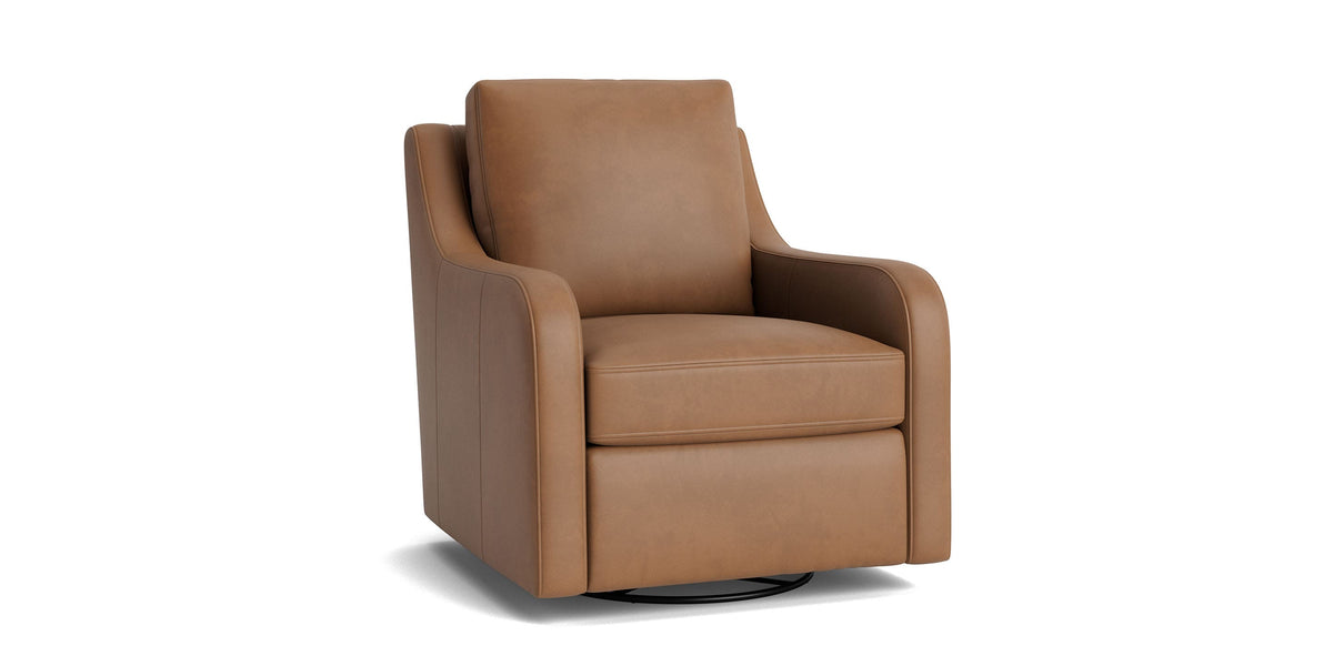 Scarlett Slope Arm Accent Chair, Stationary or Swivel Glider