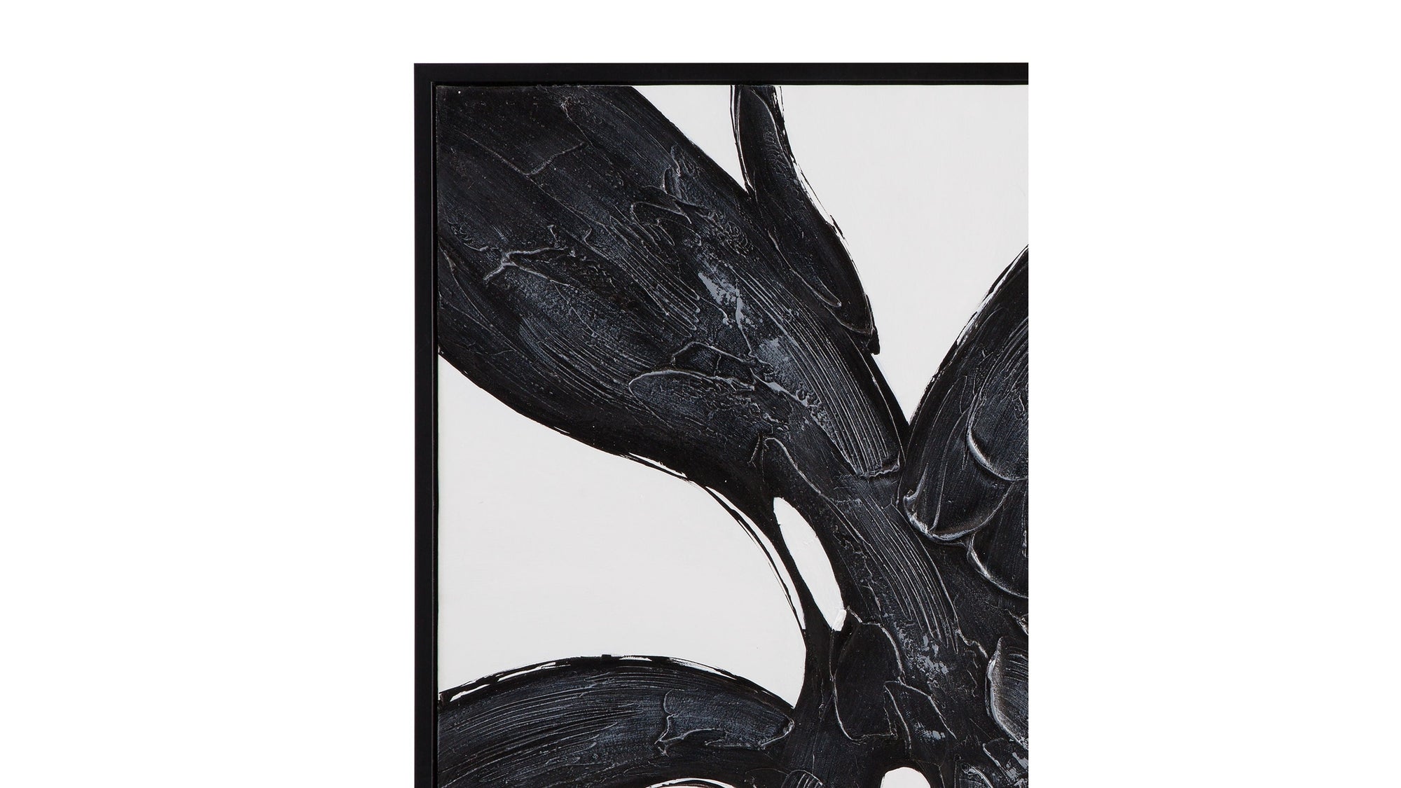 Shadows Fall Framed Canvas - Black / White