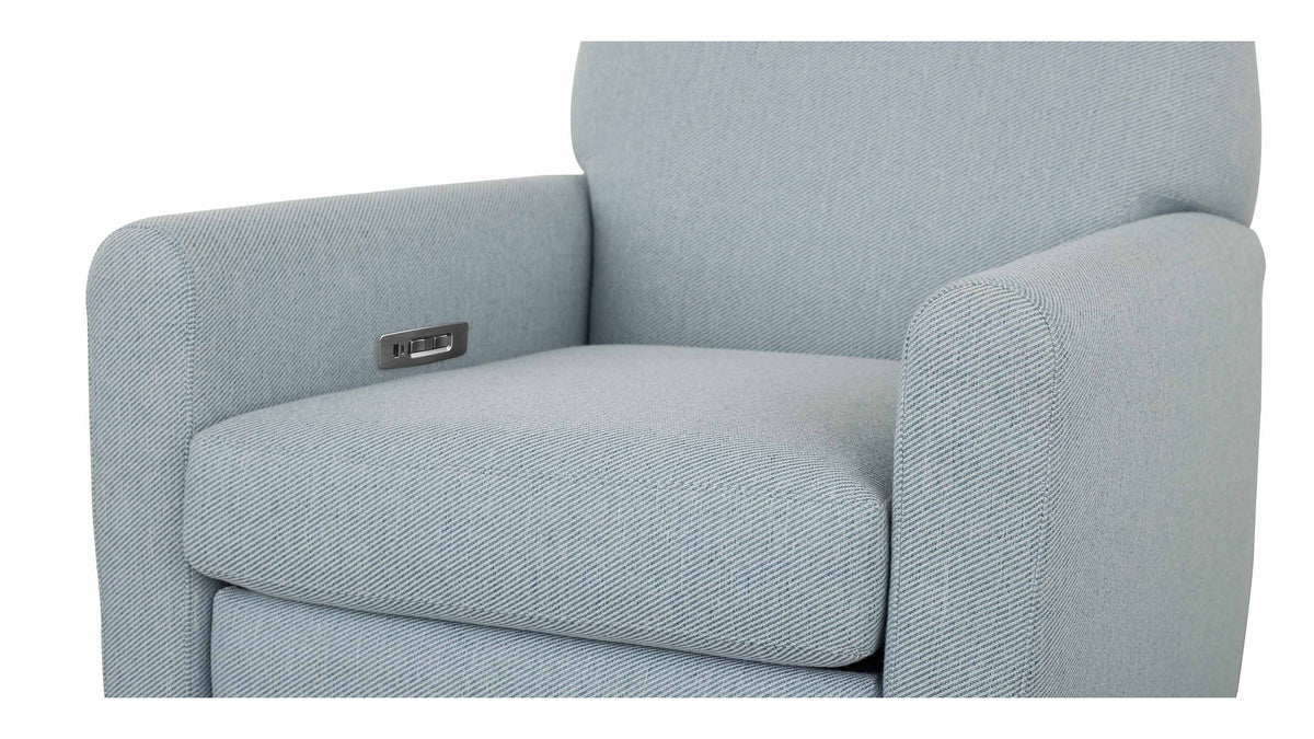 Deacon Round Arm Lay Flat Manual Recliner