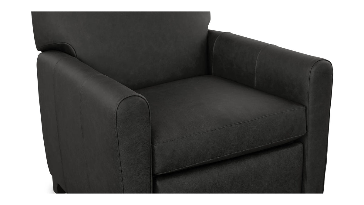 Deacon Round Arm Lay Flat Manual Recliner