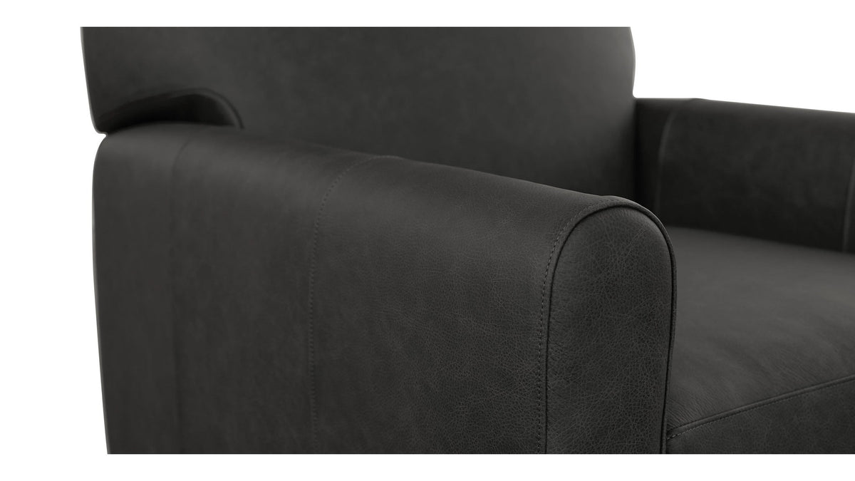 Deacon Round Arm Lay Flat Manual Recliner