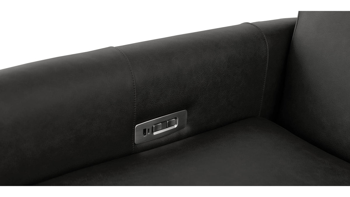 Deacon Round Arm Lay Flat Manual Recliner