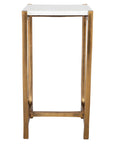 Affinity - White Marble Accent Table