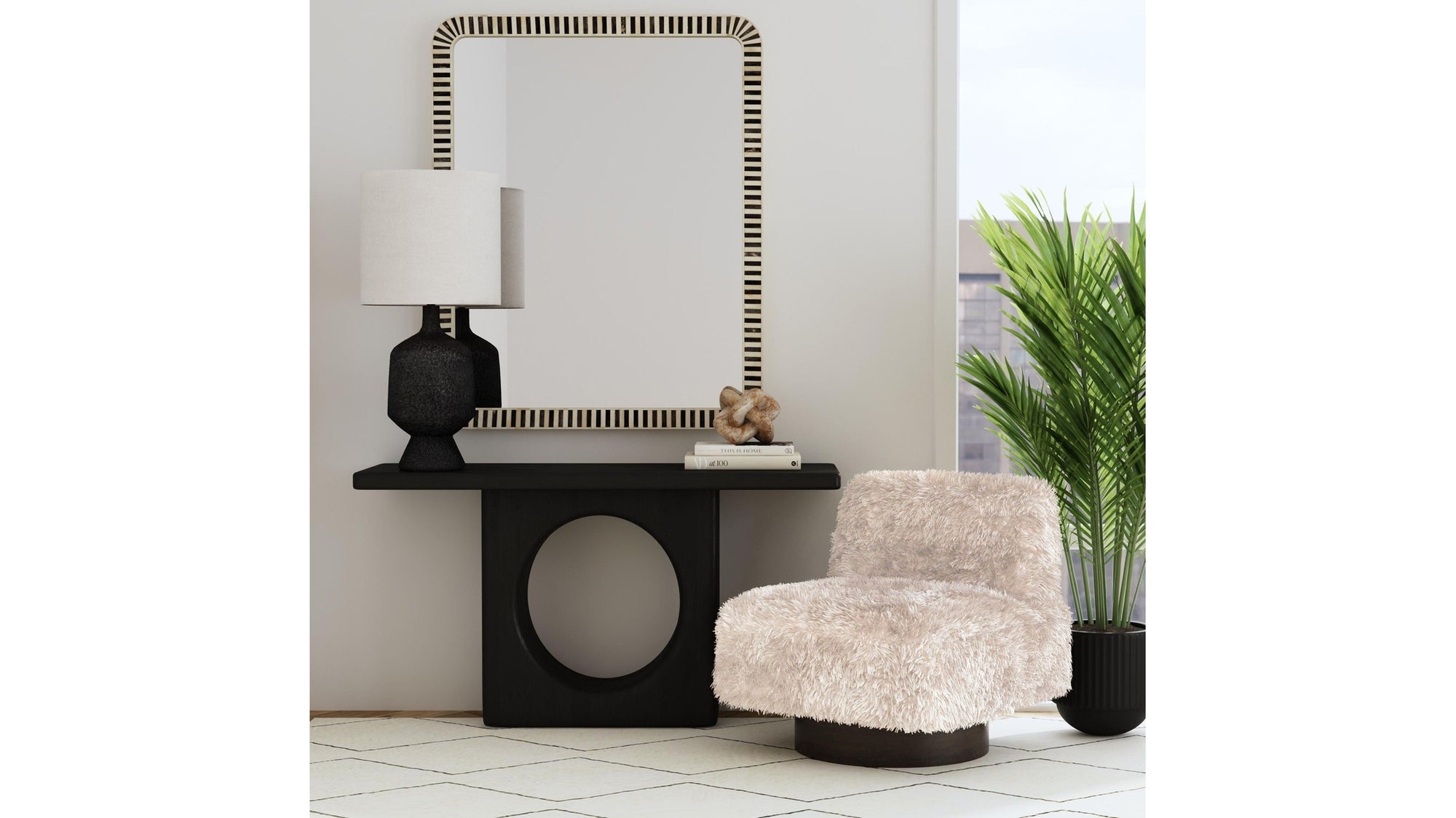 Compass - Console Table - Black