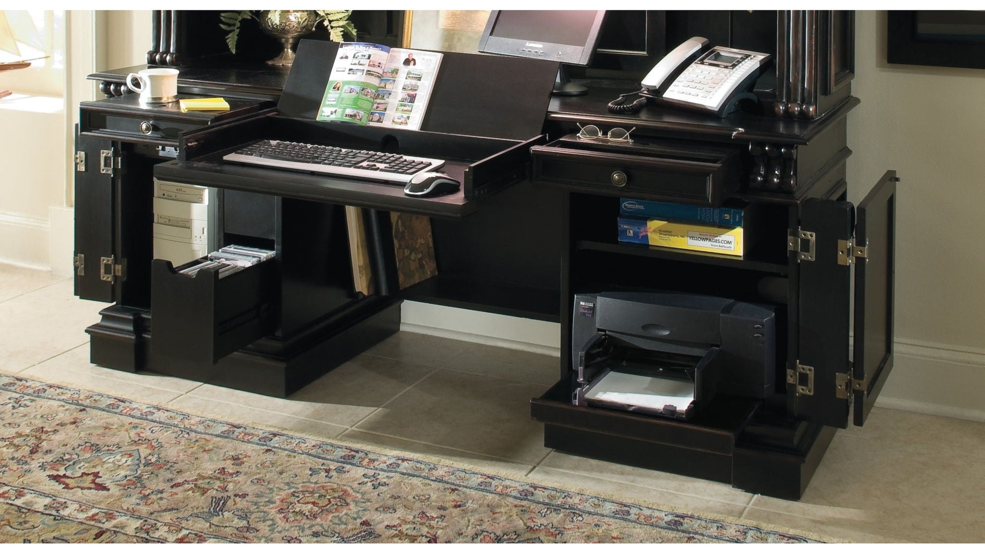 Telluride - Computer Credenza - Black