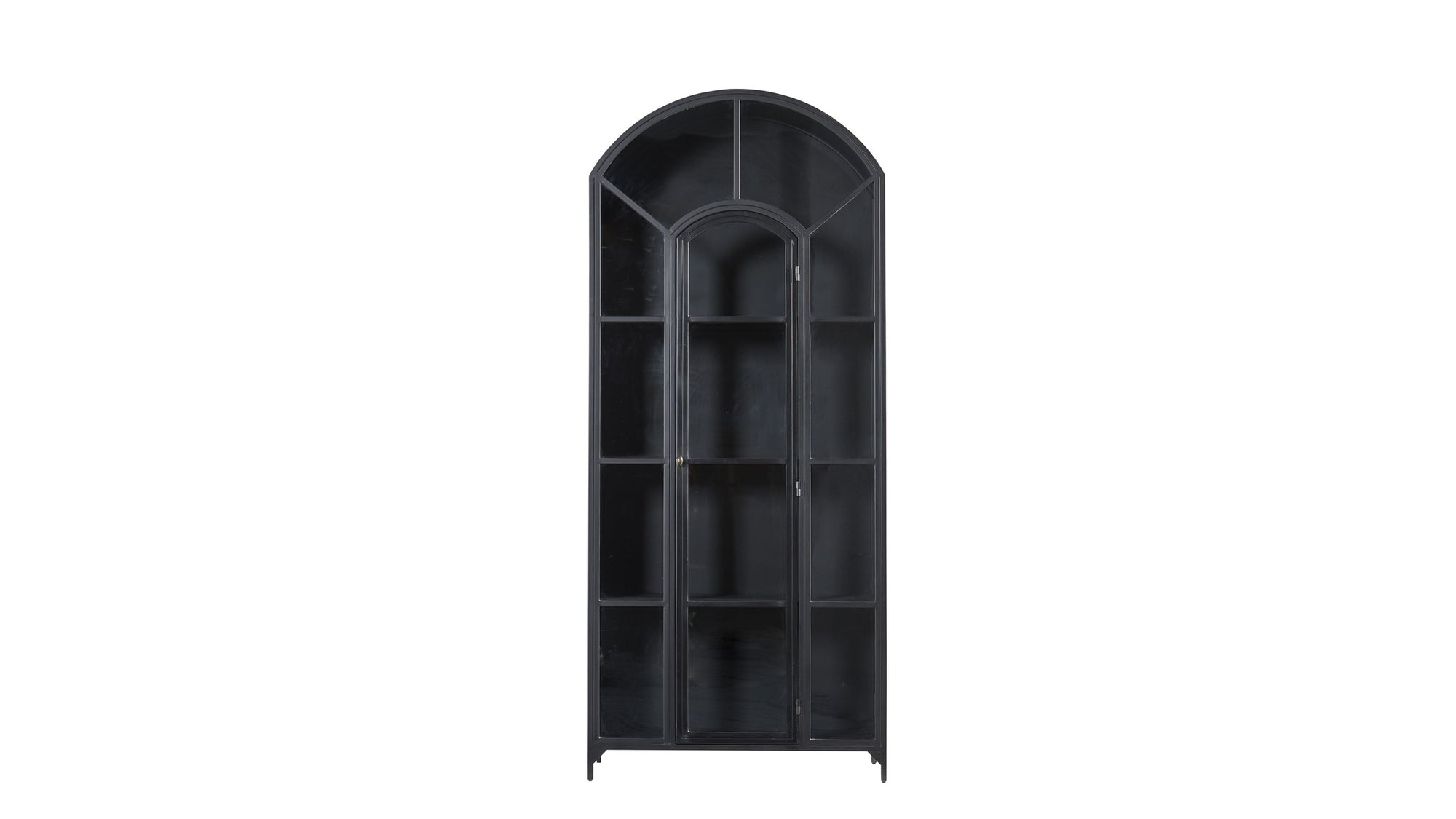 Gilborne - Arched Iron Cabinet - Black