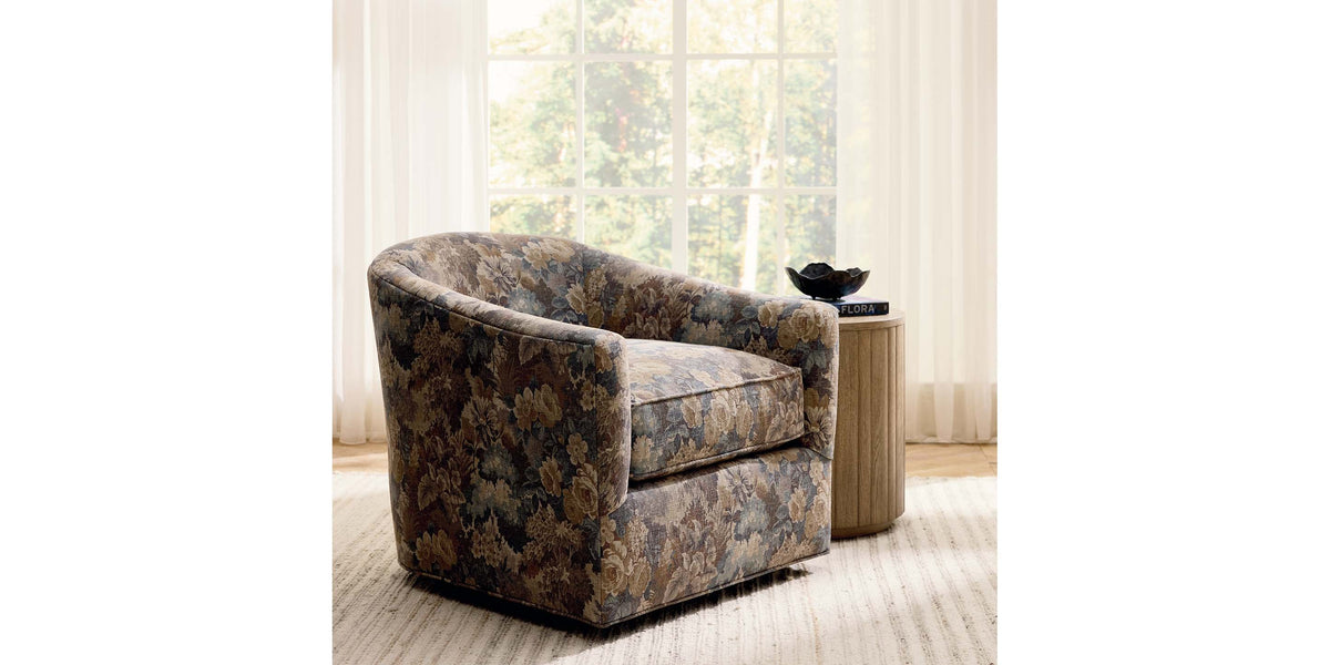 Luma Barrel Accent Chair, Stationary or Swivel