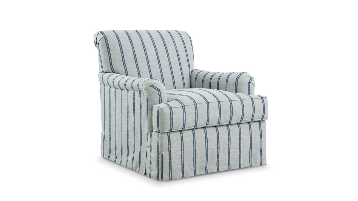 Hazel English Arm Skirted Accent Chair