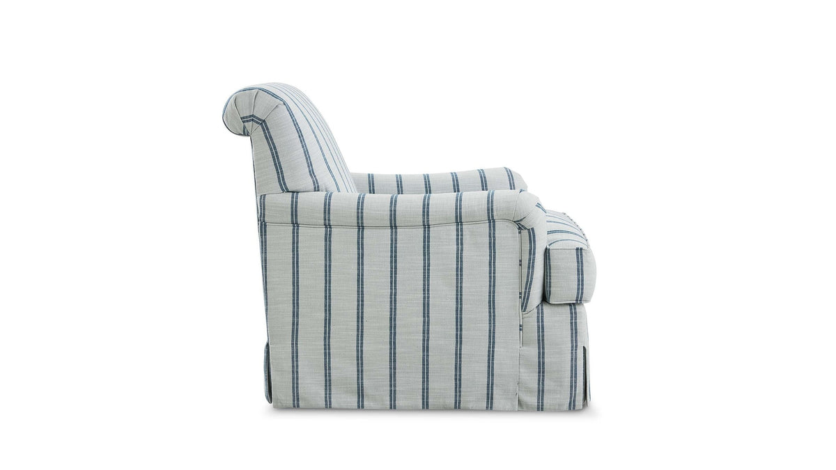Hazel English Arm Skirted Accent Chair