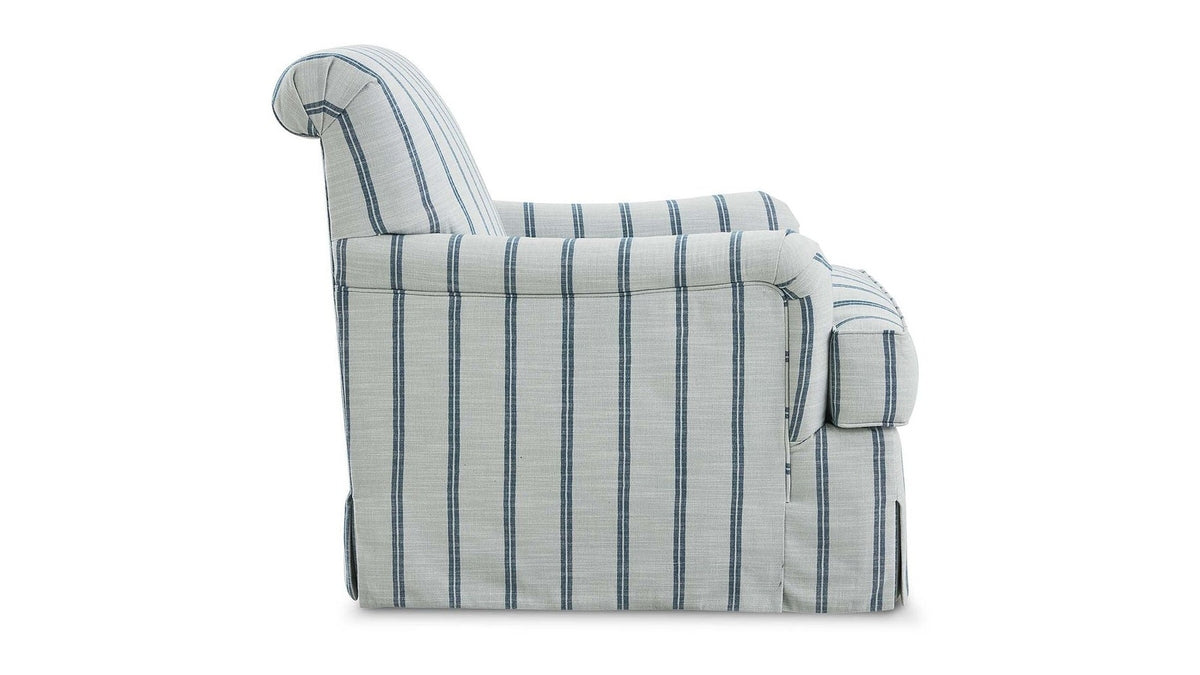 Hazel English Arm Skirted Accent Chair
