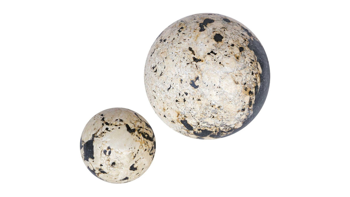 Nouveau - Indoor-Outdoor Spheres Set of 2 - Black / White