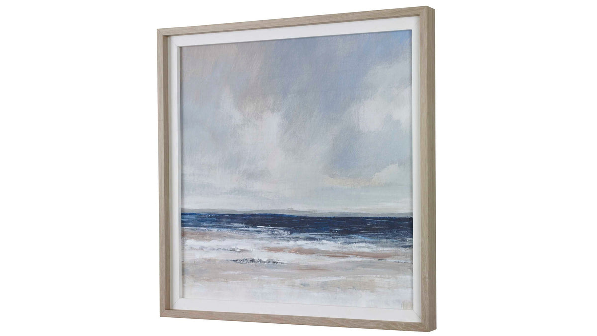 Distant Land - Framed Print - Blue
