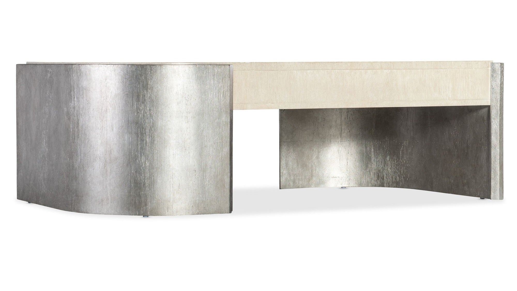 Melange - Silverfrost Cocktail Table - Pearl Silver