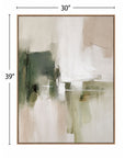 Verdant Horizon I Framed Canvas - Green
