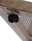 Calum - Cocktail Table - Driftwood Gray / Cane / Brushed Nickel