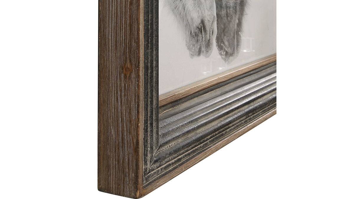 Custom Black And White Horses - Print - Dark Brown