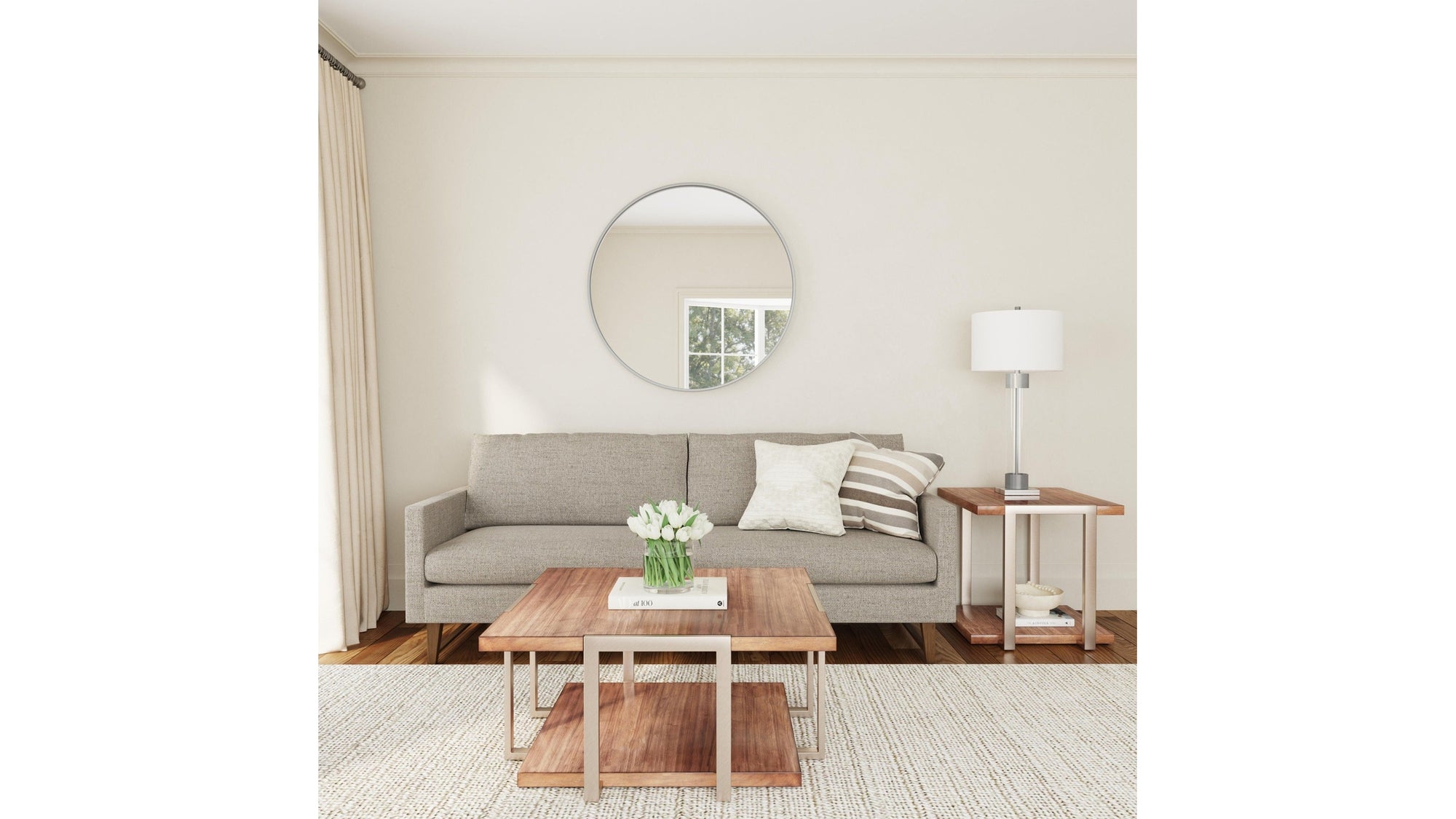 Portia - Wall Mirror - Silver