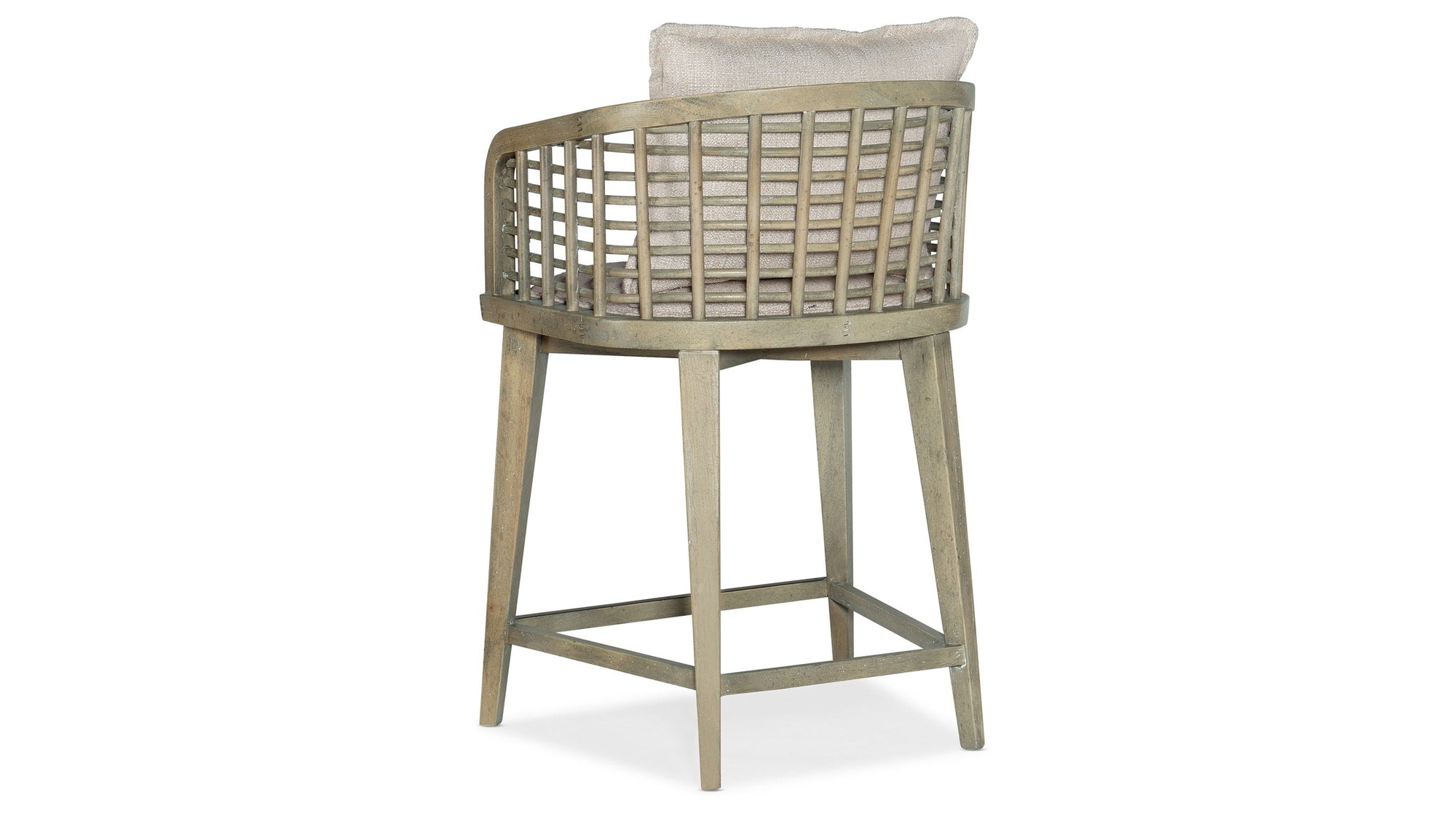 Surfrider - Barrel Back Counter Stool - Beige / Light Brown